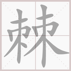 棘的笔顺,棘字笔顺
